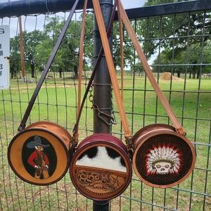Handmade tooled & detailed purses